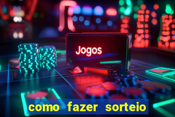 como fazer sorteio de cores online